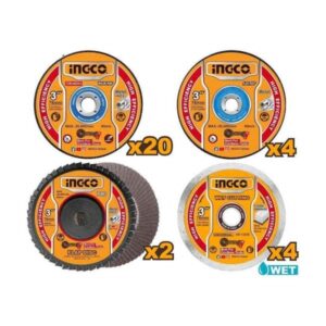 INGCO KAMEM 76MM ABRAZIVI SET 30/1
