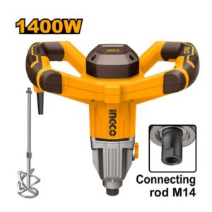 INGCO Електричен миксер 1400W (M14) – За лепак, малтер, боја