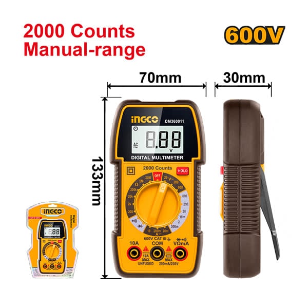 INGCO Дигитален Мултиметар 600V